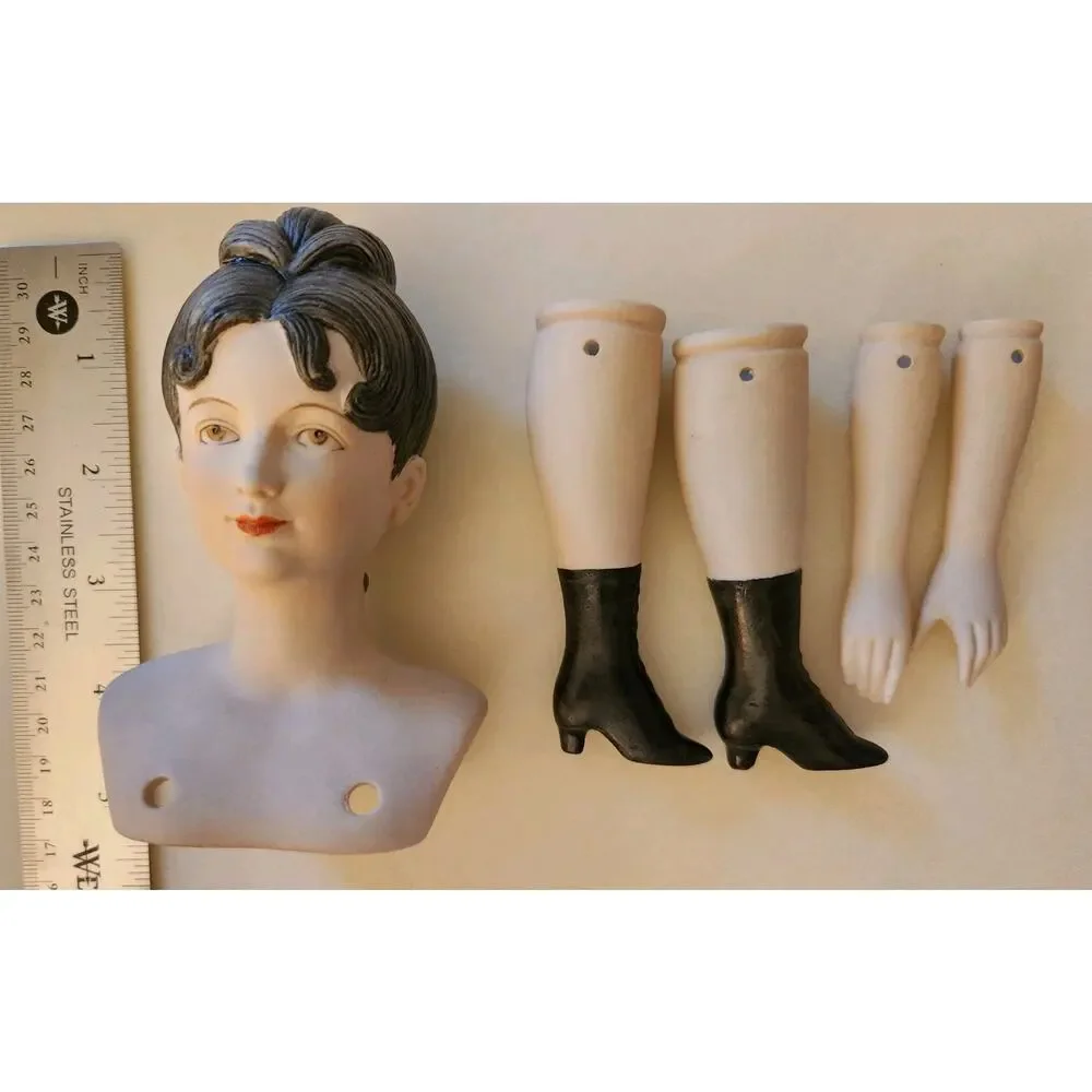 Vintage Bisque, Ceramic, Porcelain Dolly Madison Doll Making Parts